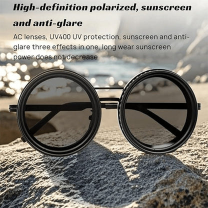 Sunglasses for Men - Steampunk Rotating Lens Glasses - Adjustable ND Mechanical Style Frame for - product detail view 16