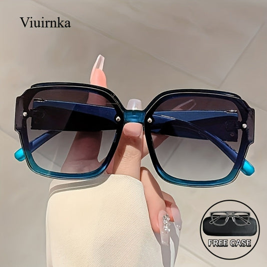Sunglasses for Women - Studded Geometric Frame UV400 PC Lenses Lightweight Fashion Statement - main product view