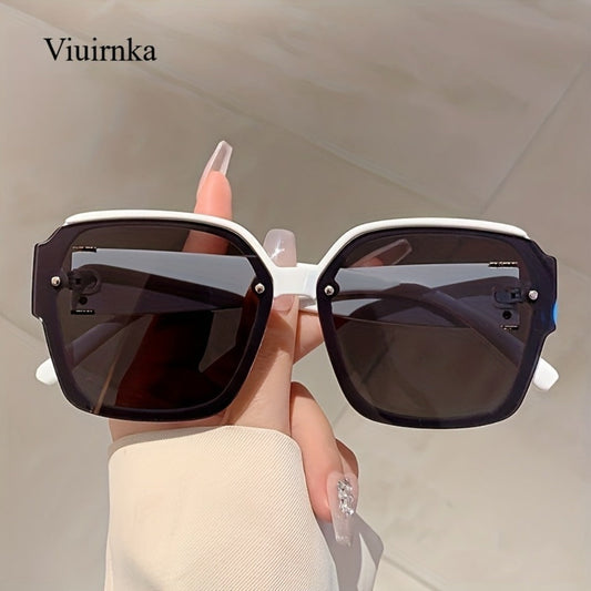 Sunglasses for Women - Studded Geometric Frame UV400 PC Lenses Lightweight Fashion Statement - product detail view 2