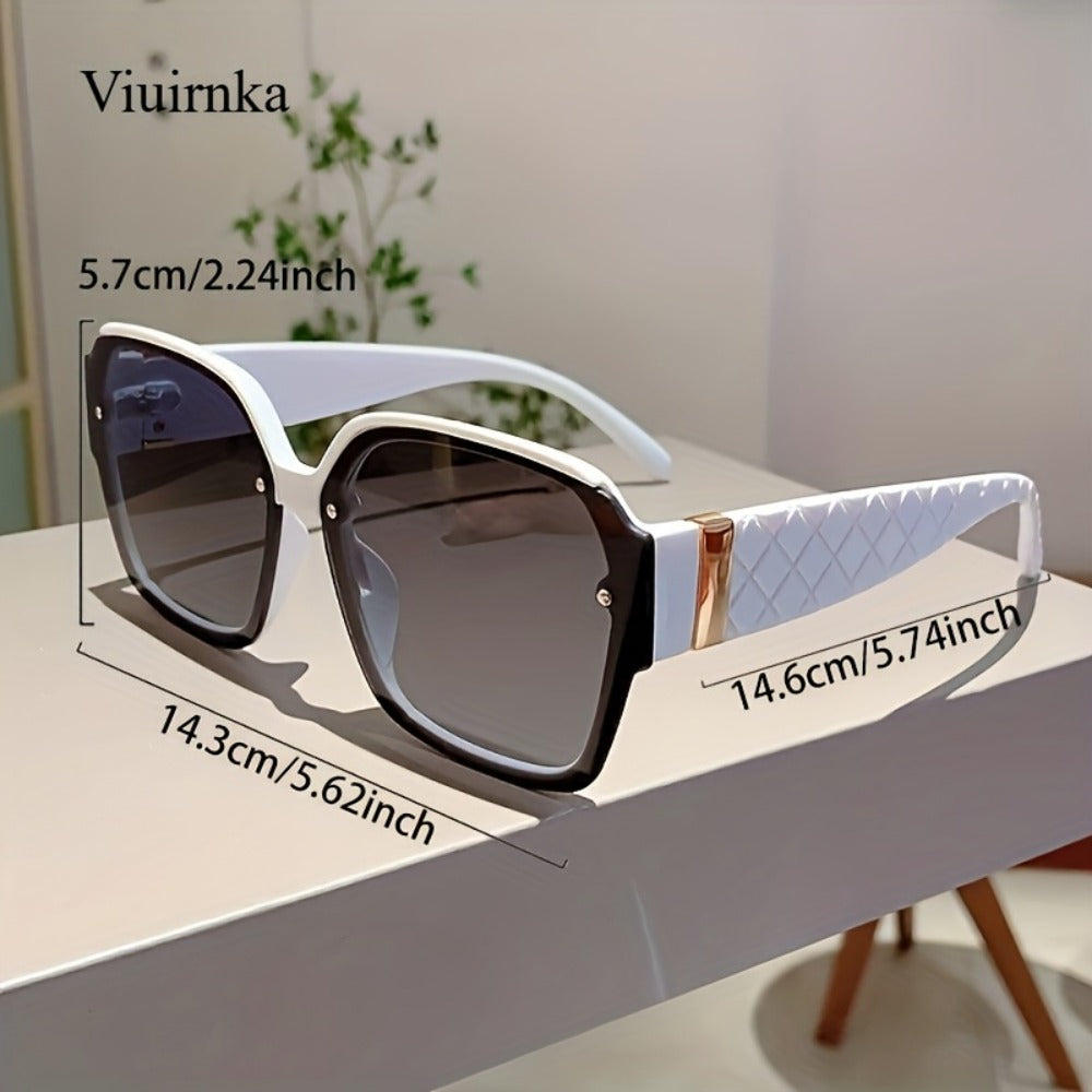 Sunglasses for Women - Studded Geometric Frame UV400 PC Lenses Lightweight Fashion Statement - product detail view 5