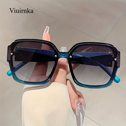 Sunglasses for Women - Studded Geometric Frame UV400 PC Lenses Lightweight Fashion Statement - product detail view 6