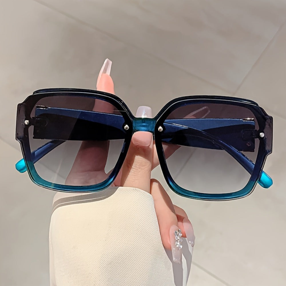 Sunglasses for Women - Studded Geometric Frame UV400 PC Lenses Lightweight Fashion Statement - product detail view 7
