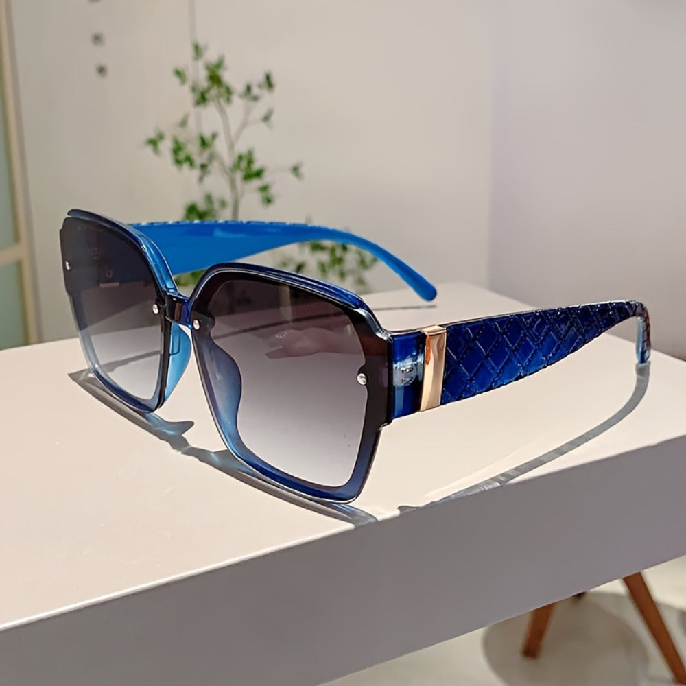 Sunglasses for Women - Studded Geometric Frame UV400 PC Lenses Lightweight Fashion Statement - product detail view 8