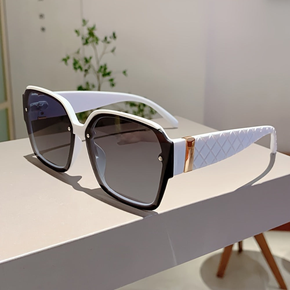 Sunglasses for Women - Studded Geometric Frame UV400 PC Lenses Lightweight Fashion Statement - product detail view 9