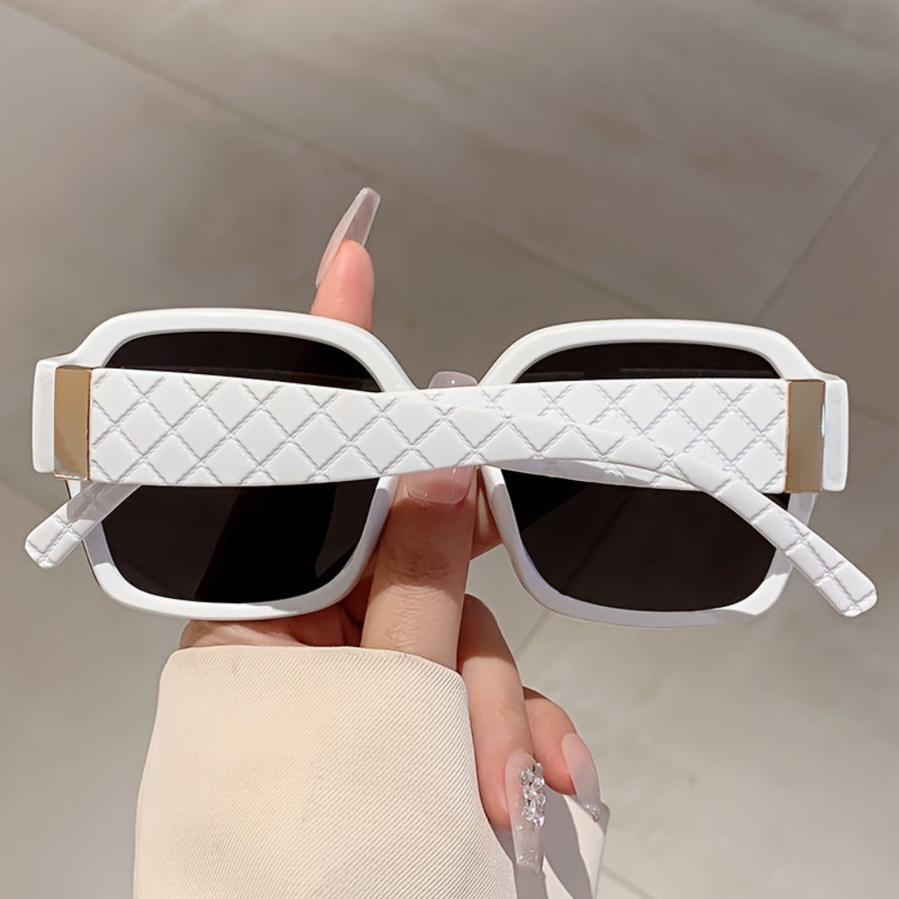 Sunglasses for Women - Studded Geometric Frame UV400 PC Lenses Lightweight Fashion Statement - product detail view 10
