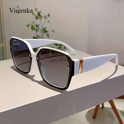 Sunglasses for Women - Studded Geometric Frame UV400 PC Lenses Lightweight Fashion Statement - product detail view 12