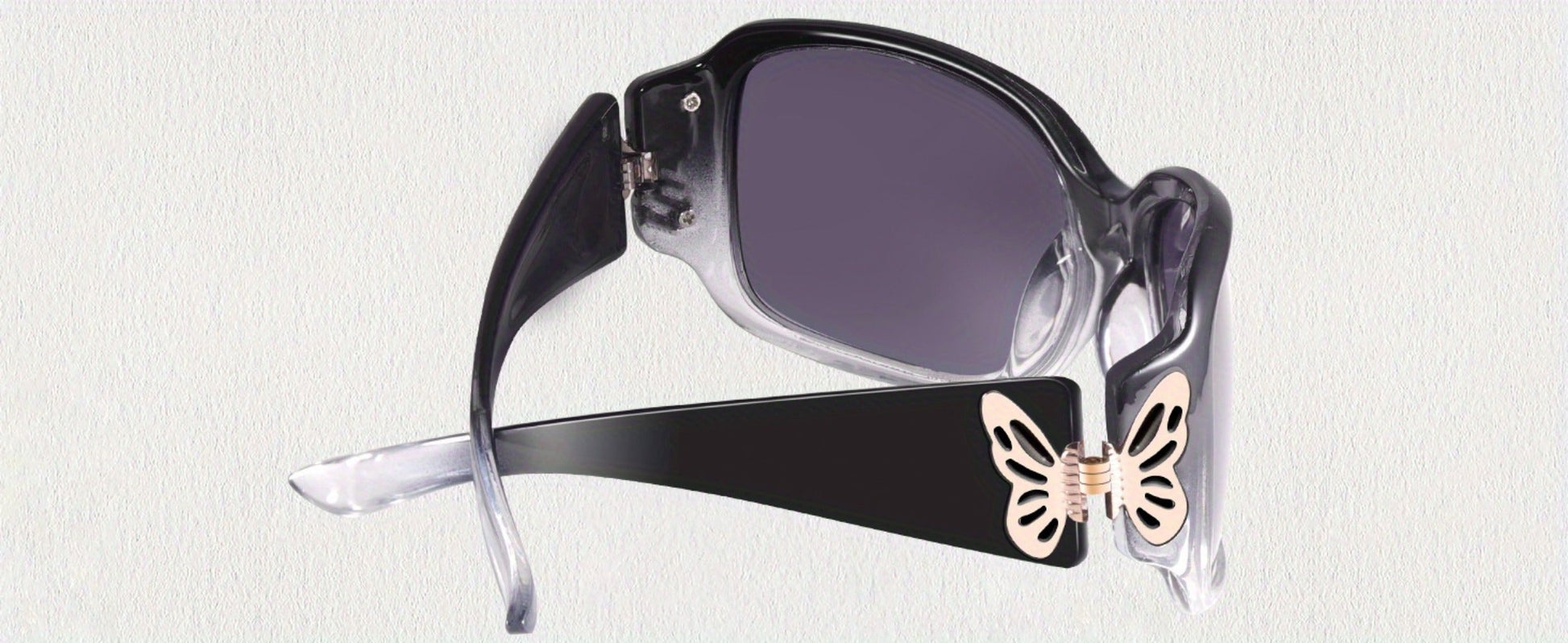 Sunglasses for Women - Wrap Around for , Polarized Butterfly Decor Fashion Glasses with UV - product detail view 19