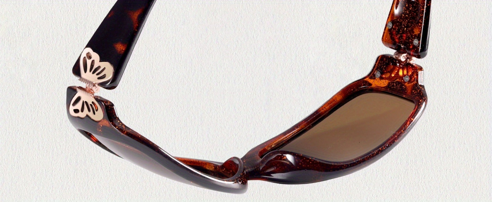 Sunglasses for Women - Wrap Around for , Polarized Butterfly Decor Fashion Glasses with UV - product detail view 20