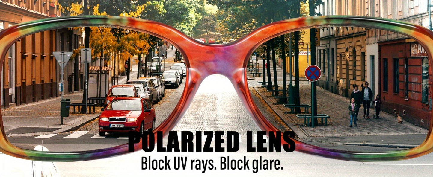 Sunglasses for Women - Wrap Around for , Polarized Butterfly Decor Fashion Glasses with UV - product detail view 22