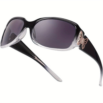 Sunglasses for Women - Wrap Around for , Polarized Butterfly Decor Fashion Glasses with UV - product detail view 30