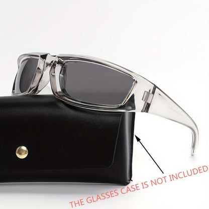 Sunglasses for Men - Y2K Futuristic Wrap Silver Mirror Lens Polygonal Tech Style Fashion - product detail view 5