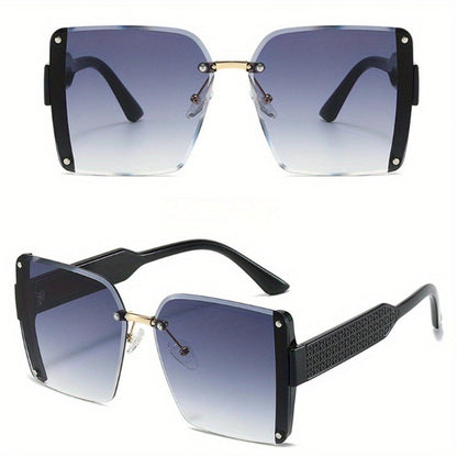 Sunglasses for Men - Y2K Square Frameless Gradient UV400 Lenses for Women Luxury Lightweight - product detail view 8