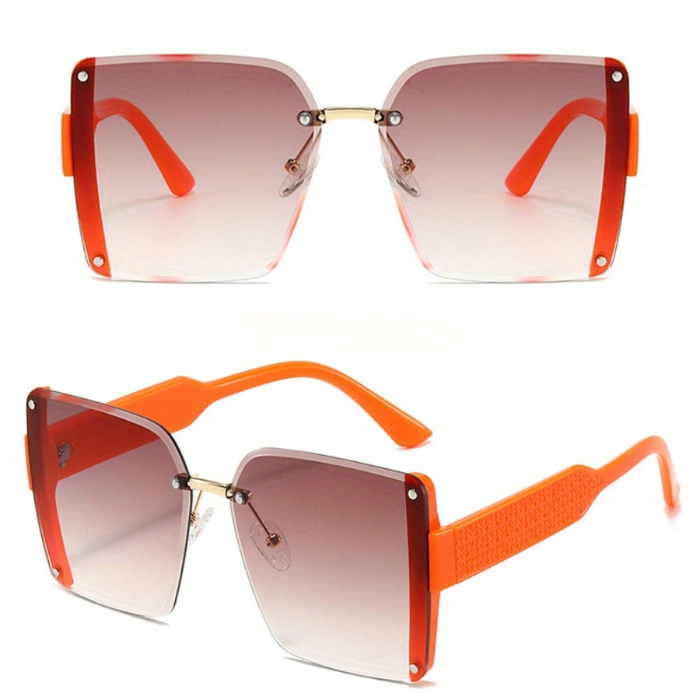 Sunglasses for Men - Y2K Square Frameless Gradient UV400 Lenses for Women Luxury Lightweight - product detail view 10