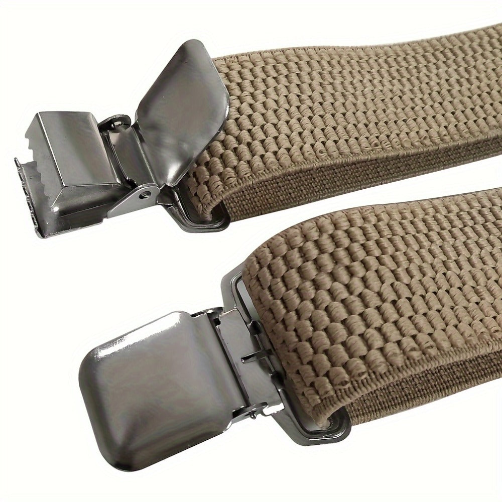 Suspenders & Braces - Heavy Duty for Men 1.5 Inch Wide X-Back 4 Strong Metal Clamps Adjustable - product detail view 11