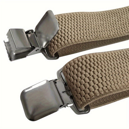 Suspenders & Braces - Heavy Duty for Men 1.5 Inch Wide X-Back 4 Strong Metal Clamps Adjustable - product detail view 11
