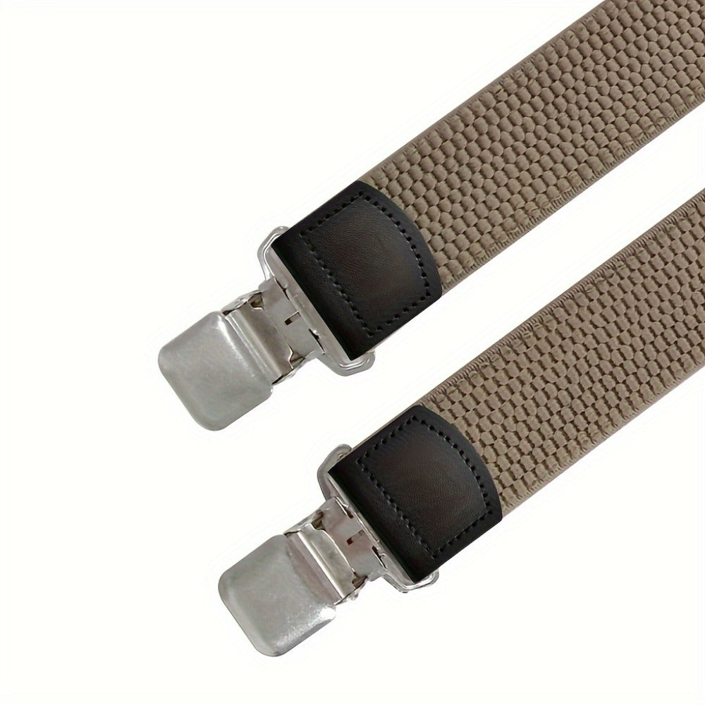 Suspenders & Braces - Heavy Duty for Men 1.5 Inch Wide X-Back 4 Strong Metal Clamps Adjustable - product detail view 12