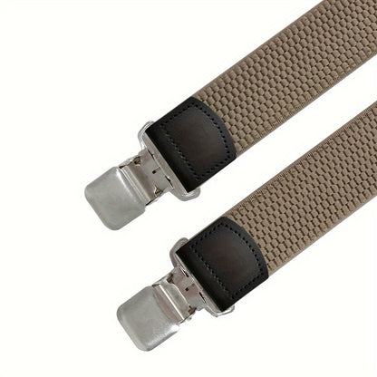 Suspenders & Braces - Heavy Duty for Men 1.5 Inch Wide X-Back 4 Strong Metal Clamps Adjustable - product detail view 12