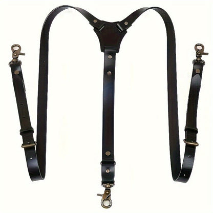 Suspenders & Braces - for Men Retro Faux Leather Fashion Elegant Adjustable Elastic Brace Formal - main product view