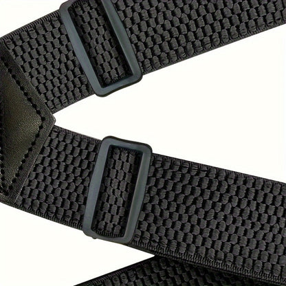 Suspenders & Braces - Work for Men Wide X-Back Heavy Duty 4 Clips 120cm Elastic Adjustable Strap - product detail view 6
