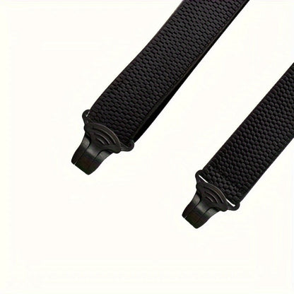 Suspenders & Braces - Work for Men Wide X-Back Heavy Duty 4 Clips 120cm Elastic Adjustable Strap - product detail view 8