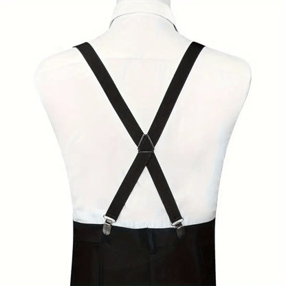 Suspenders - Heavy Duty Men X-Back 4 Clips High Elastic Adjustable Braces Formal Casual - product detail view 4