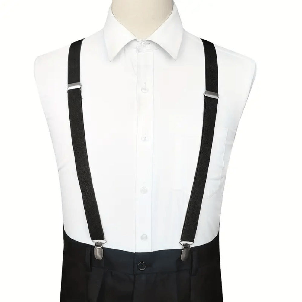 Suspenders - Heavy Duty Men X-Back 4 Clips High Elastic Adjustable Braces Formal Casual - product detail view 9