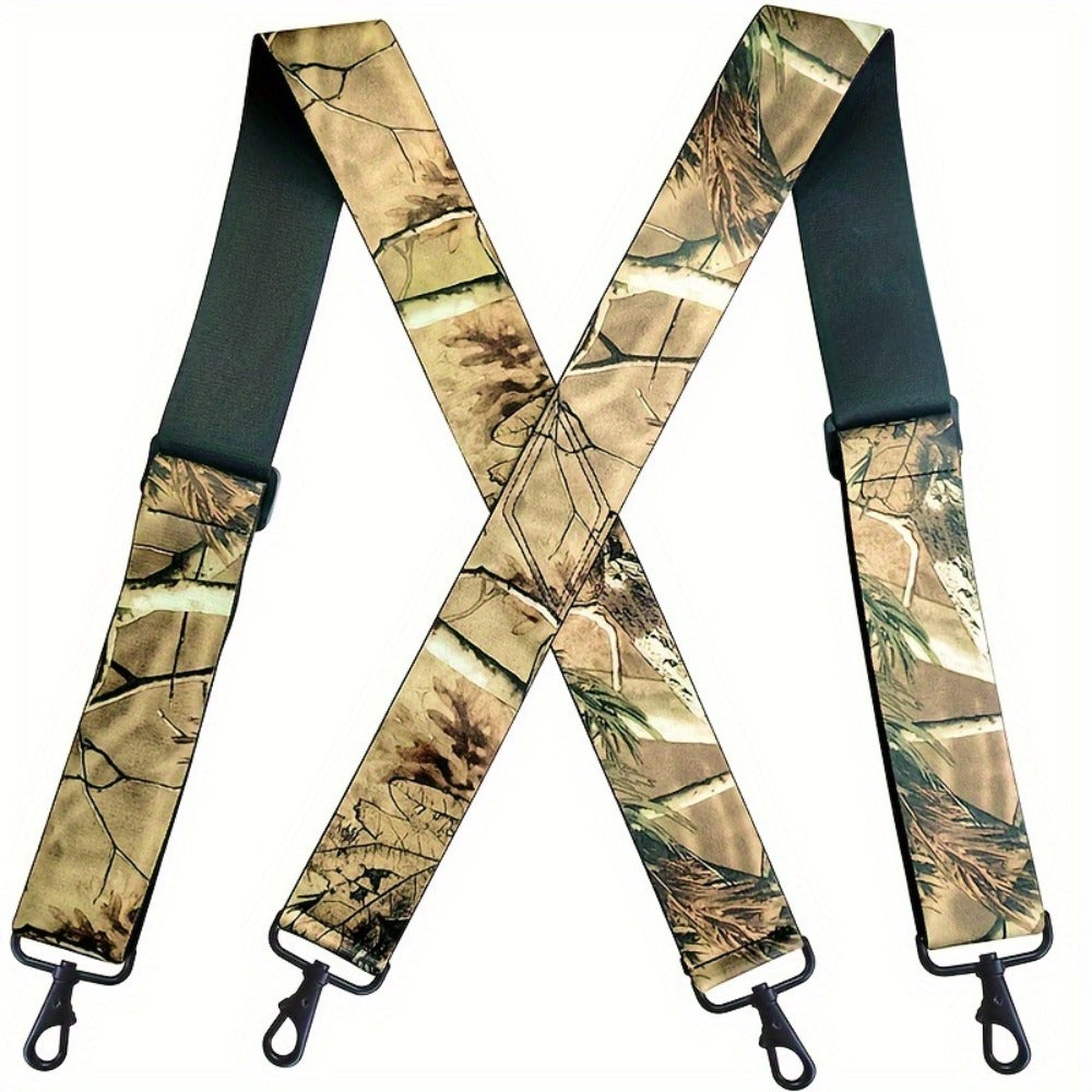 Suspenders - Men's Heavy Duty X-Back Camo Clips Work Hunting Adjustable Elastic Braces - product detail view 6