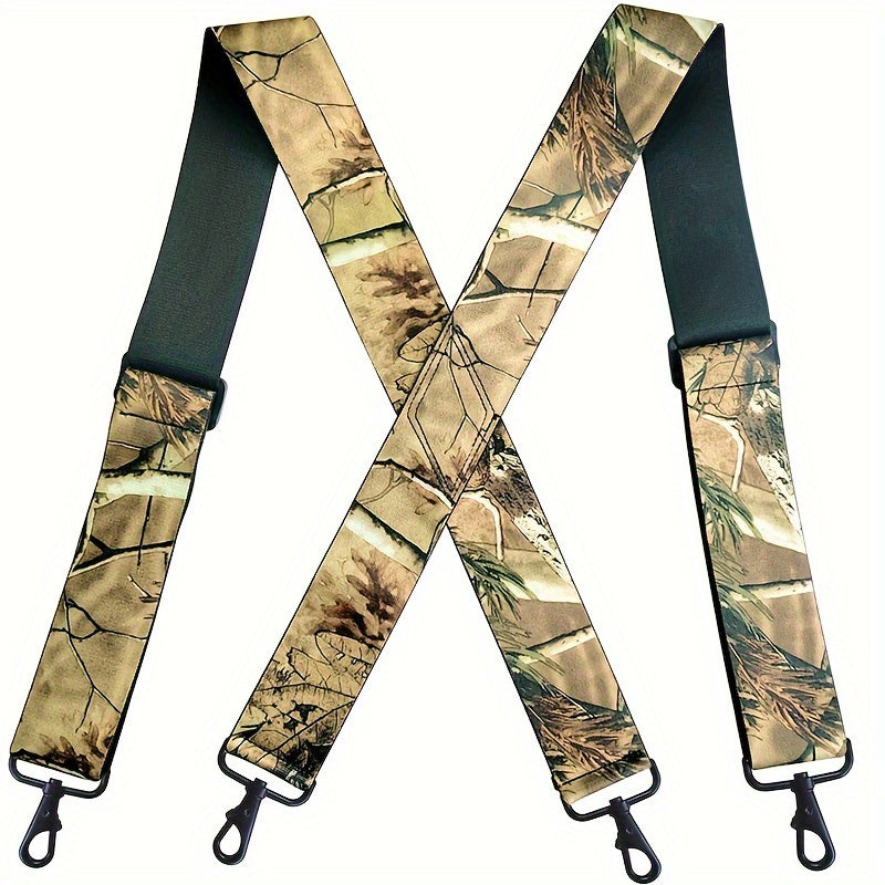 Suspenders - Men's Heavy Duty X-Back Camo Clips Work Hunting Adjustable Elastic Braces - product detail view 24