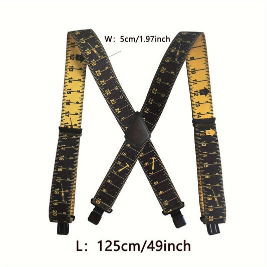 Suspenders - Wide for Men 2 Inch Elastic X-Back Braces Heavy Duty Clips Adjustable Work - product detail view 2