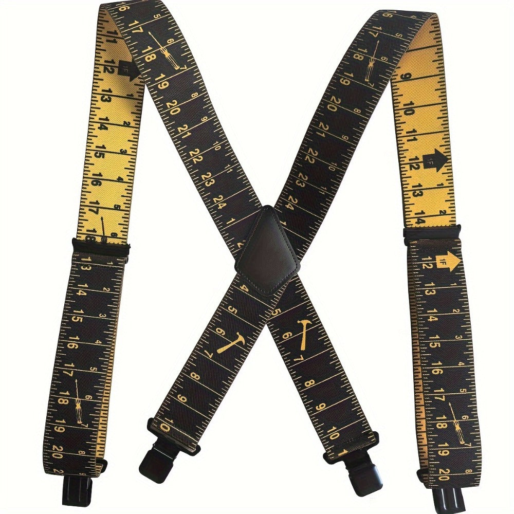 Suspenders - Wide for Men 2 Inch Elastic X-Back Braces Heavy Duty Clips Adjustable Work - product detail view 3