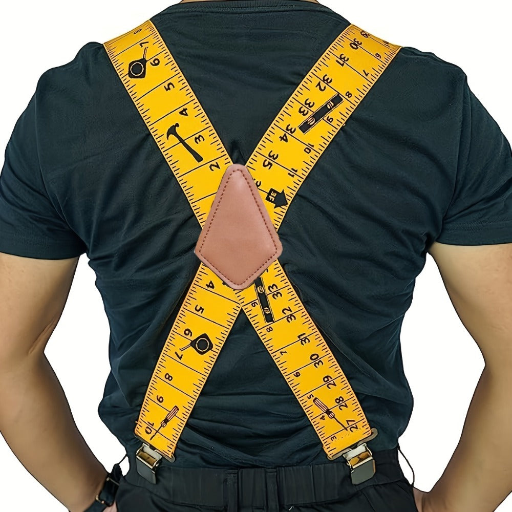 Suspenders - Wide for Men 2 Inch Elastic X-Back Braces Heavy Duty Clips Adjustable Work - product detail view 7