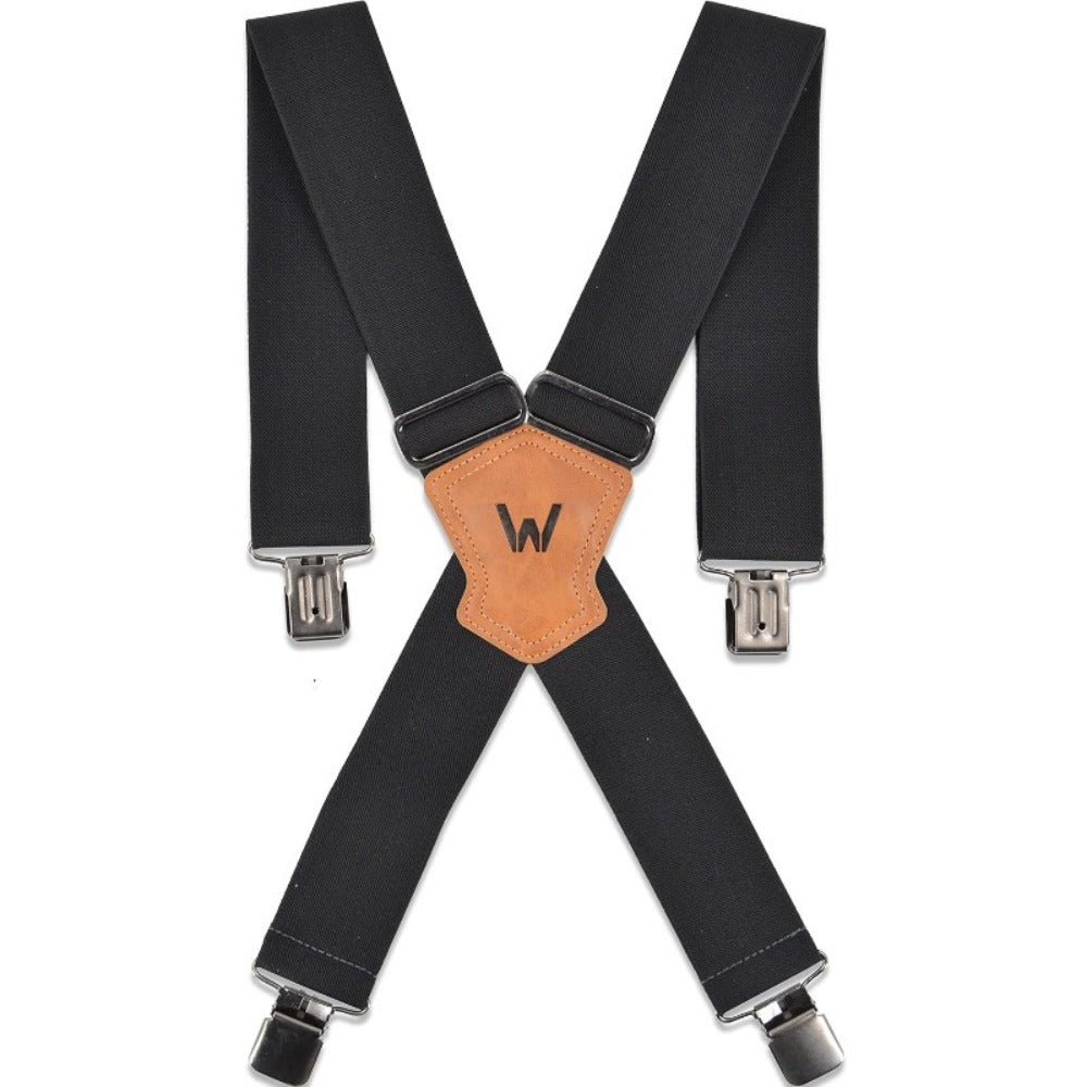 Suspenders - Work Men 2 Inch Elastic Heavy Duty Clips Adjustable Braces Overalls Strap - main product view