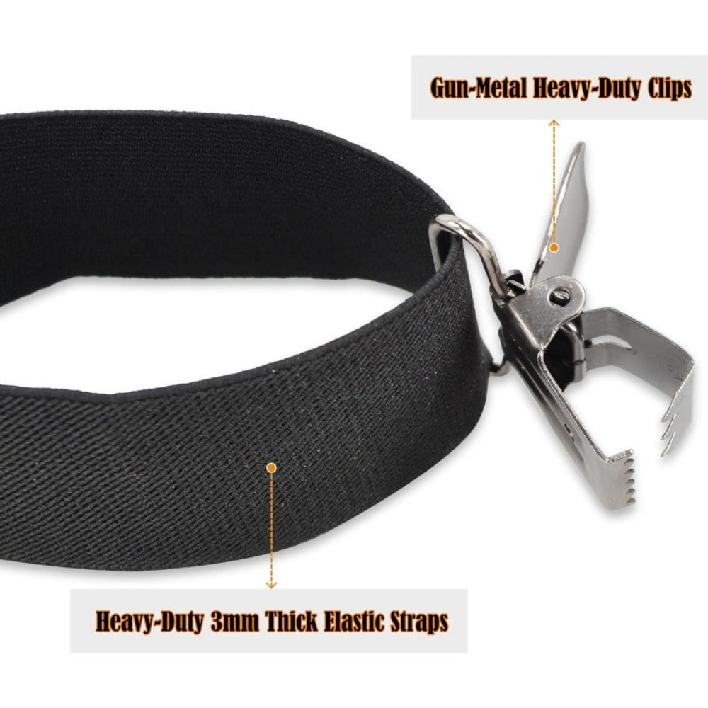 Suspenders - Work Men 2 Inch Elastic Heavy Duty Clips Adjustable Braces Overalls Strap - product detail view 7