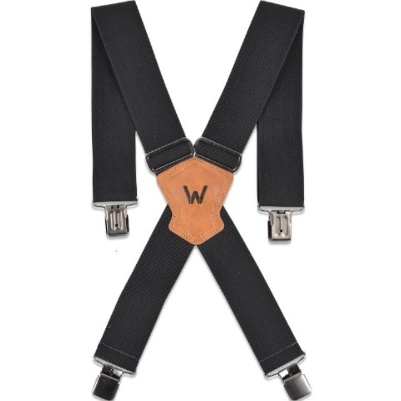 Suspenders - Work Men 2 Inch Elastic Heavy Duty Clips Adjustable Braces Overalls Strap - product detail view 9