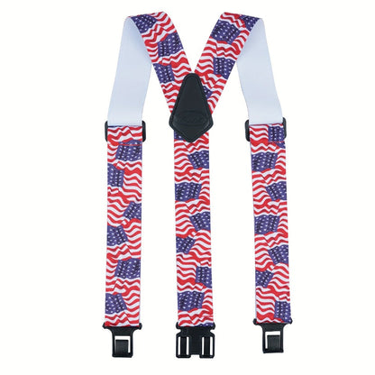 Suspenders - Y-Back Men 1.5 Inch Elastic Hook End Adjustable Braces Work Outdoor - product detail view 3