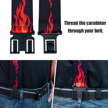 Suspenders - Y-Back Men 1.5 Inch Elastic Hook End Adjustable Braces Work Outdoor - product detail view 4