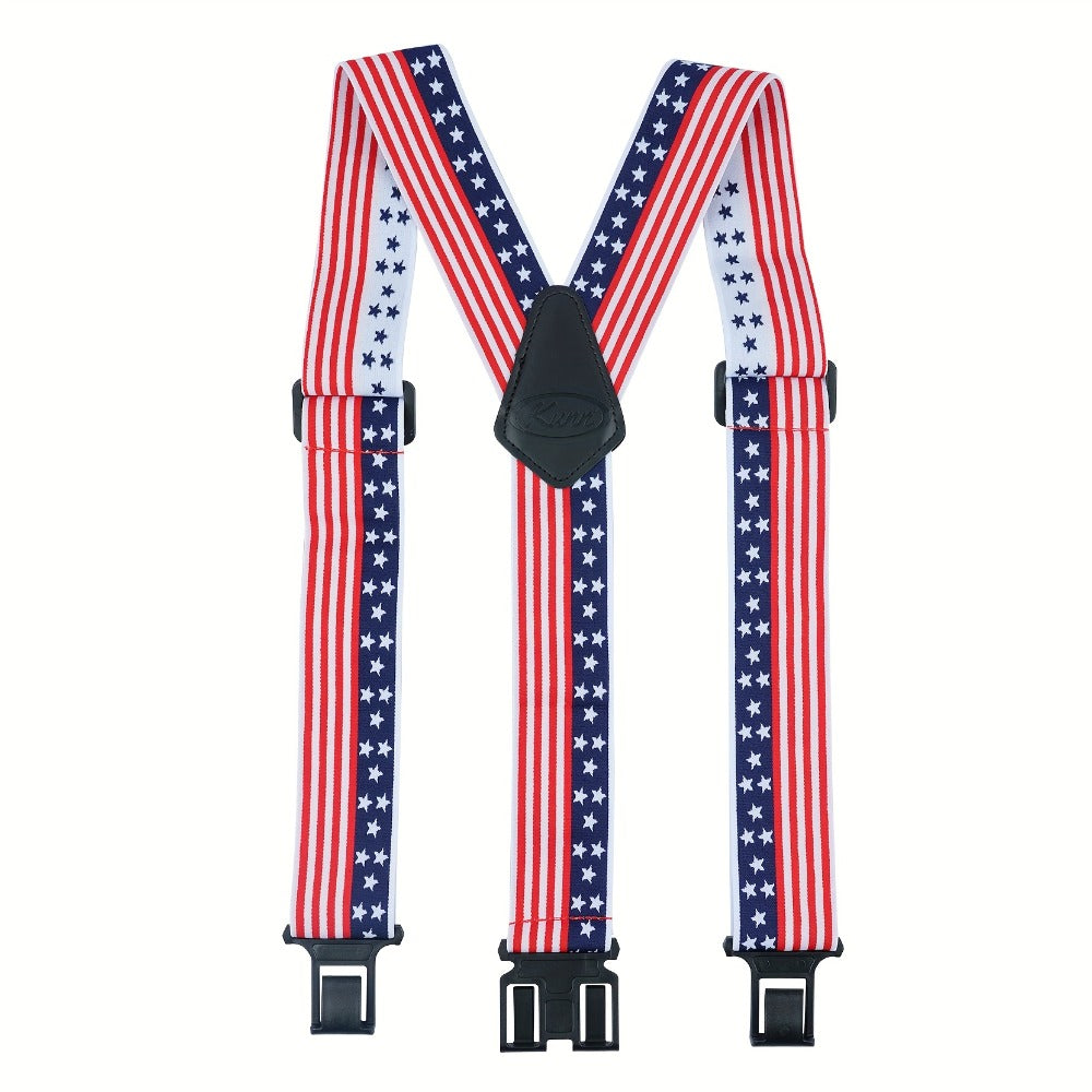 Suspenders - Y-Back Men 1.5 Inch Elastic Hook End Adjustable Braces Work Outdoor - product detail view 5