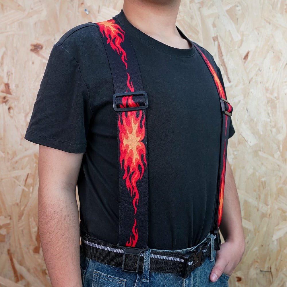Suspenders - Y-Back Men 1.5 Inch Elastic Hook End Adjustable Braces Work Outdoor - product detail view 9