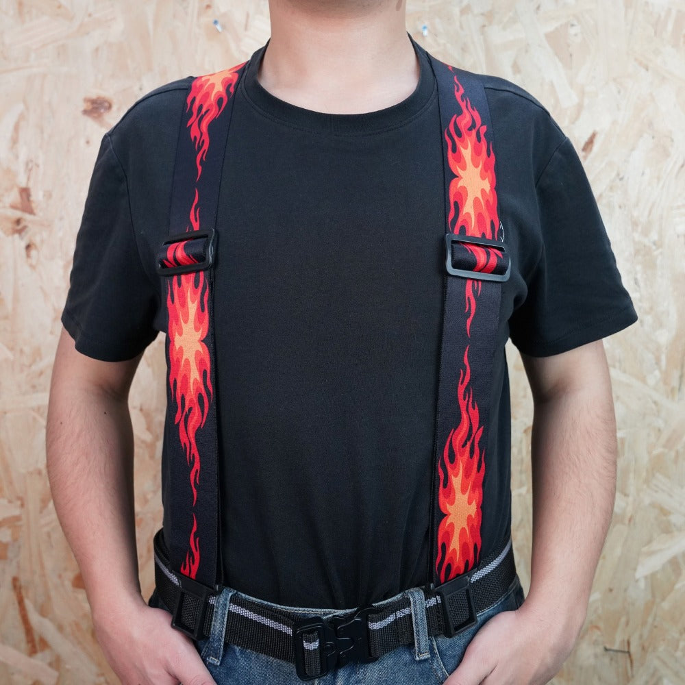 Suspenders - Y-Back Men 1.5 Inch Elastic Hook End Adjustable Braces Work Outdoor - product detail view 15