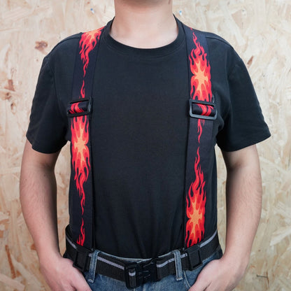 Suspenders - Y-Back Men 1.5 Inch Elastic Hook End Adjustable Braces Work Outdoor - product detail view 15