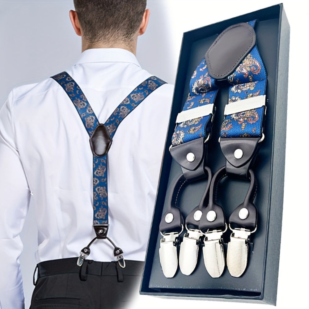 Suspenders - Y-Back for Men 6 Metal Clips Adjustable Elastic Braces Heavy Duty Trouser - main product view