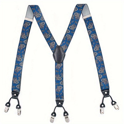 Suspenders - Y-Back for Men 6 Metal Clips Adjustable Elastic Braces Heavy Duty Trouser - product detail view 4