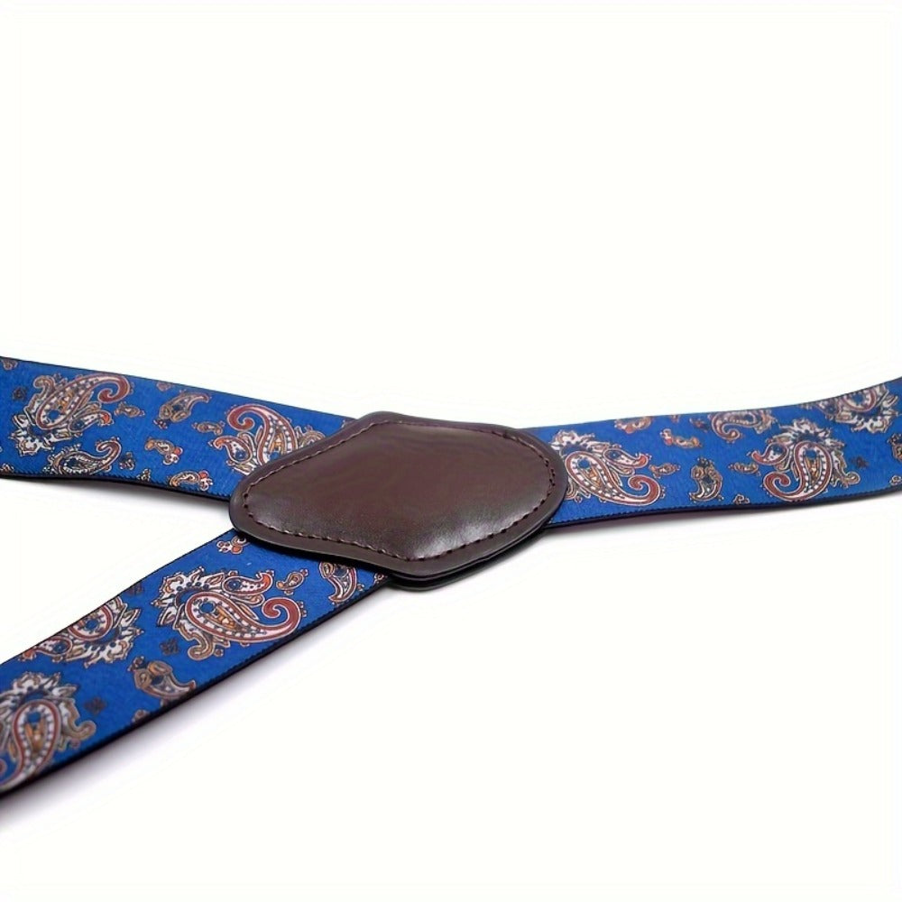 Suspenders - Y-Back for Men 6 Metal Clips Adjustable Elastic Braces Heavy Duty Trouser - product detail view 6