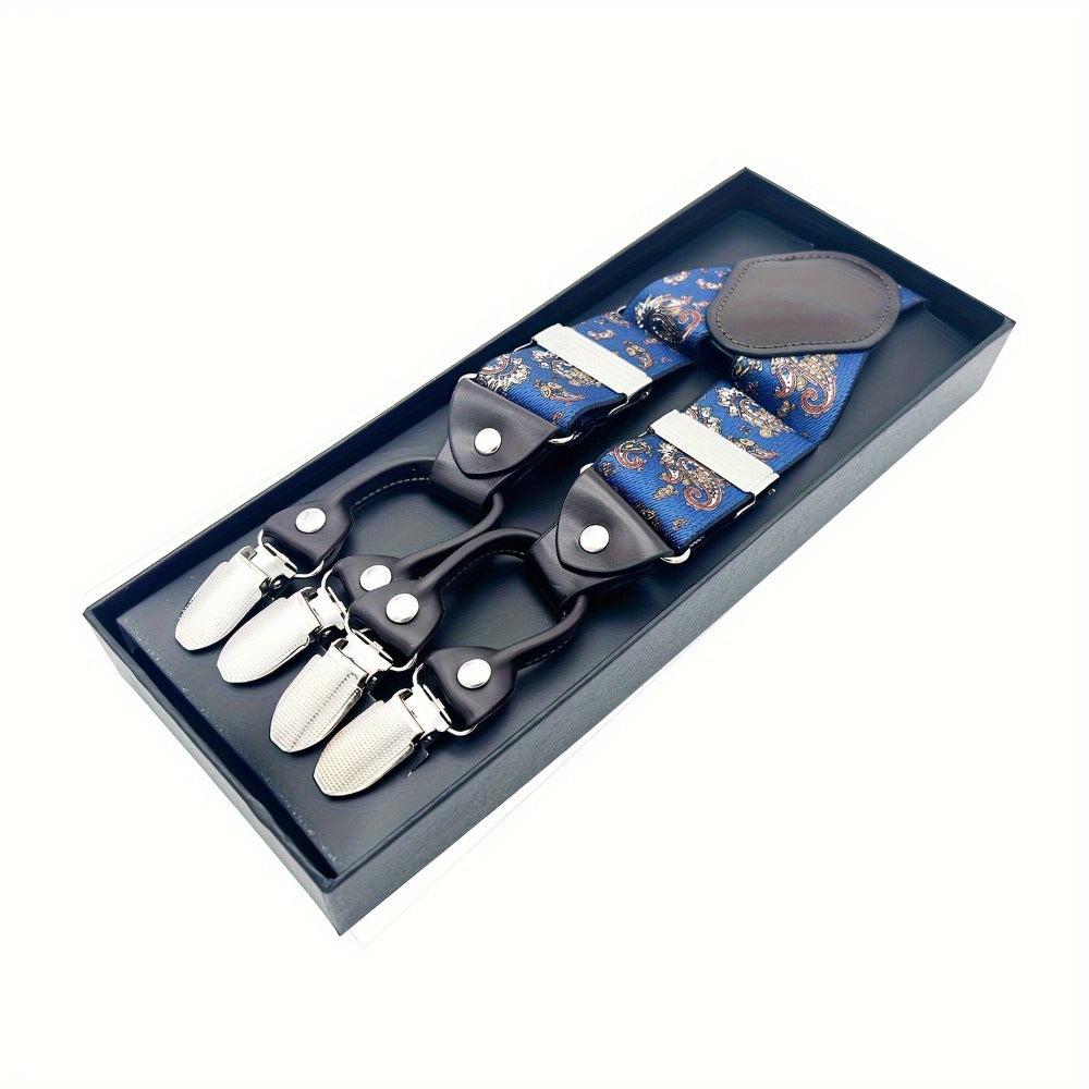 Suspenders - Y-Back for Men 6 Metal Clips Adjustable Elastic Braces Heavy Duty Trouser - product detail view 7