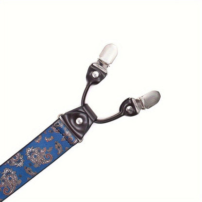 Suspenders - Y-Back for Men 6 Metal Clips Adjustable Elastic Braces Heavy Duty Trouser - product detail view 10