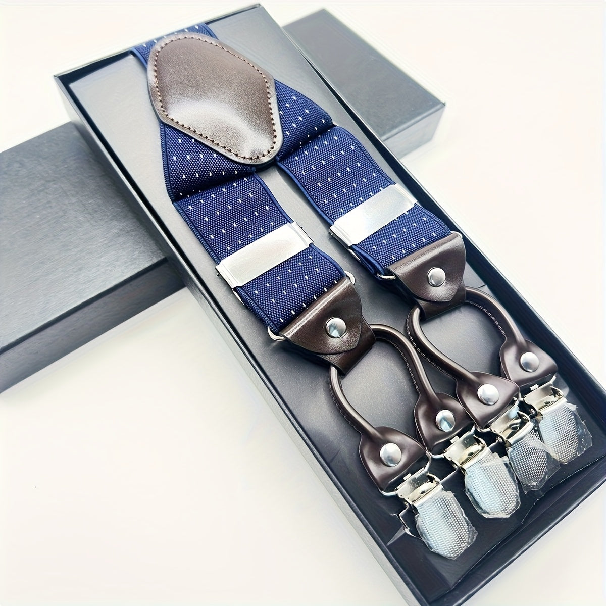 Suspenders - Y-Back for Men 6 Metal Clips Adjustable Elastic Braces Heavy Duty Trouser - product detail view 11