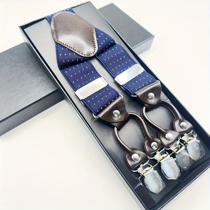 Suspenders - Y-Back for Men 6 Metal Clips Adjustable Elastic Braces Heavy Duty Trouser - product detail view 11