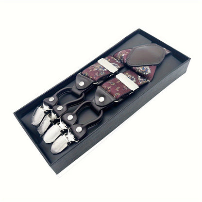Suspenders - Y-Back for Men 6 Metal Clips Adjustable Elastic Braces Heavy Duty Trouser - product detail view 12