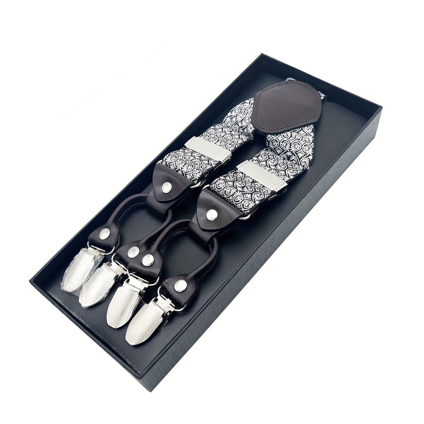 Suspenders - Y-Back for Men 6 Metal Clips Adjustable Elastic Braces Heavy Duty Trouser - product detail view 14