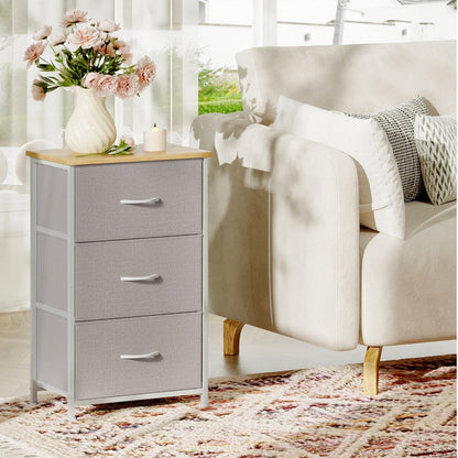 Tall Fabric Dresser with Multiple Color Options, Bedroom Drawer Chest detail image - detail view 11